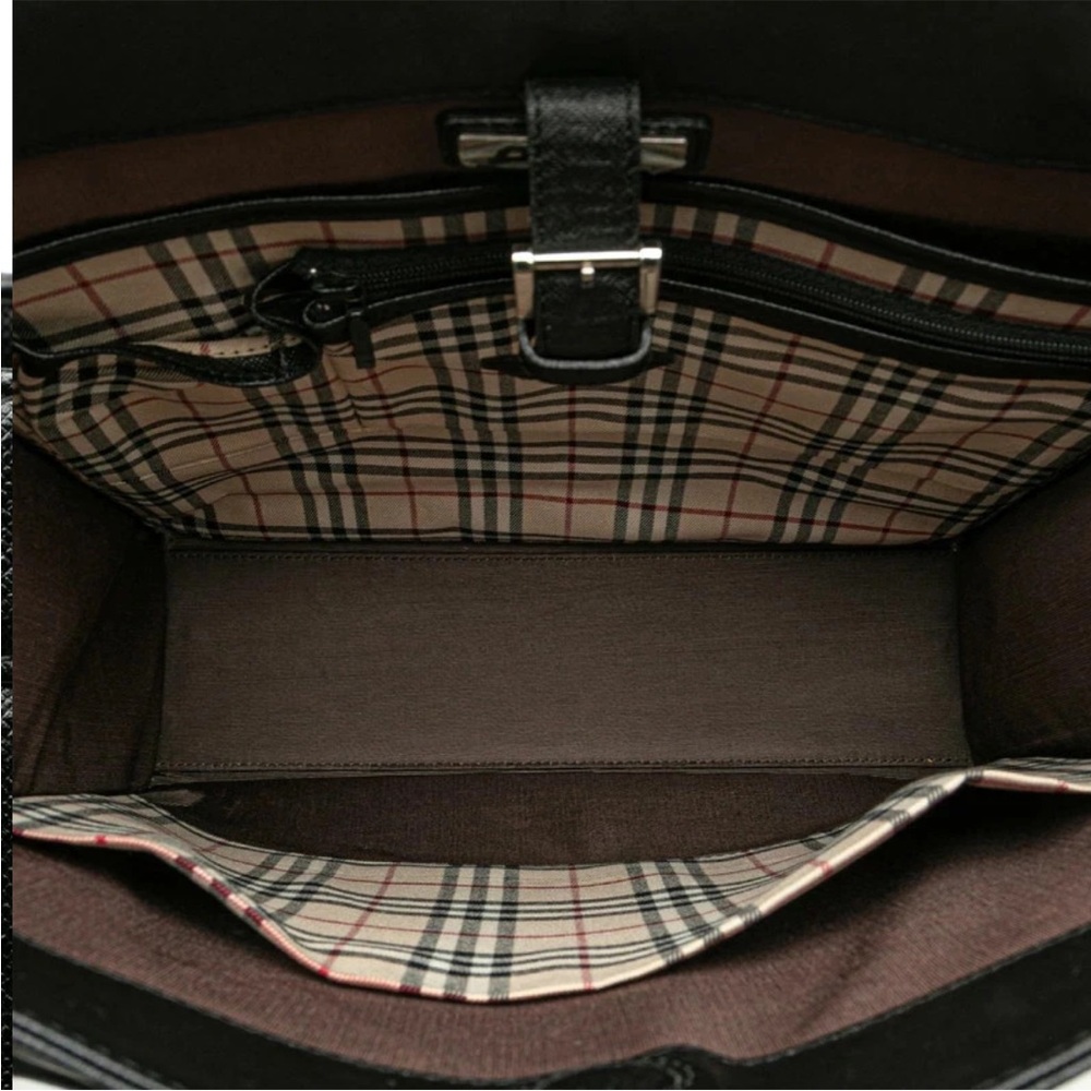 Burberry Black Textured Handbag - Picture 7 of 11